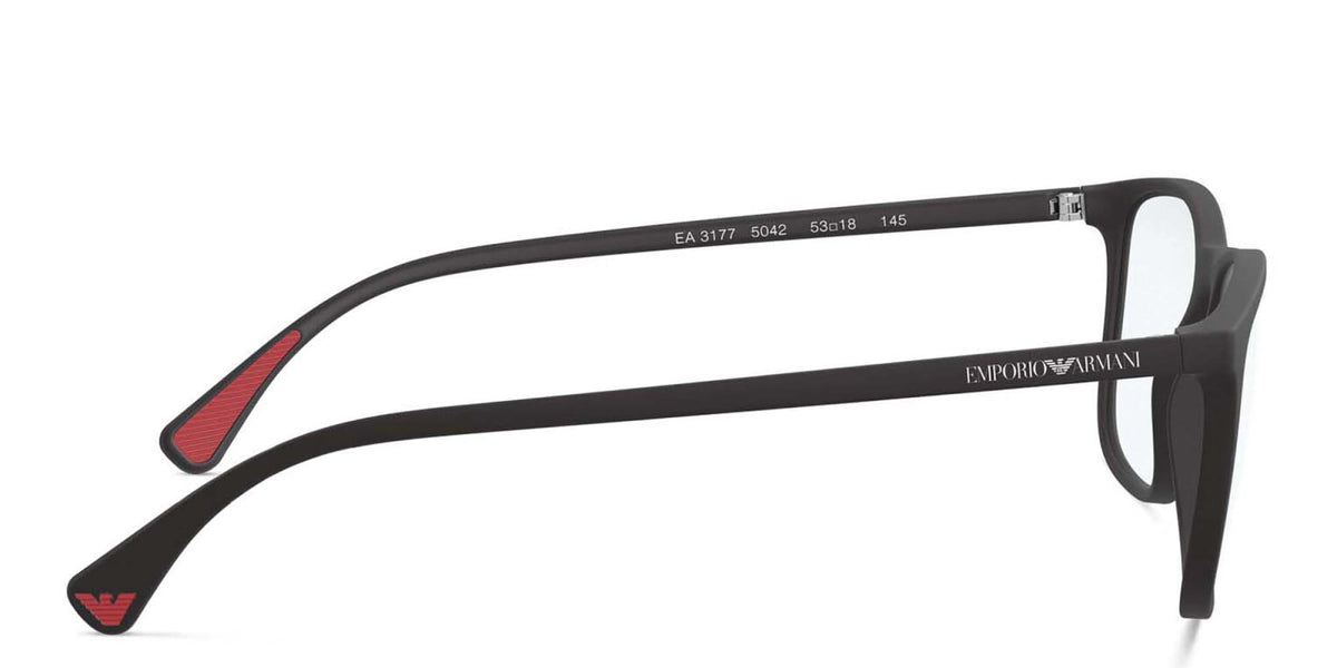 Emporio Armani EA3177 5042 matte black eyeglasses 55mm side view