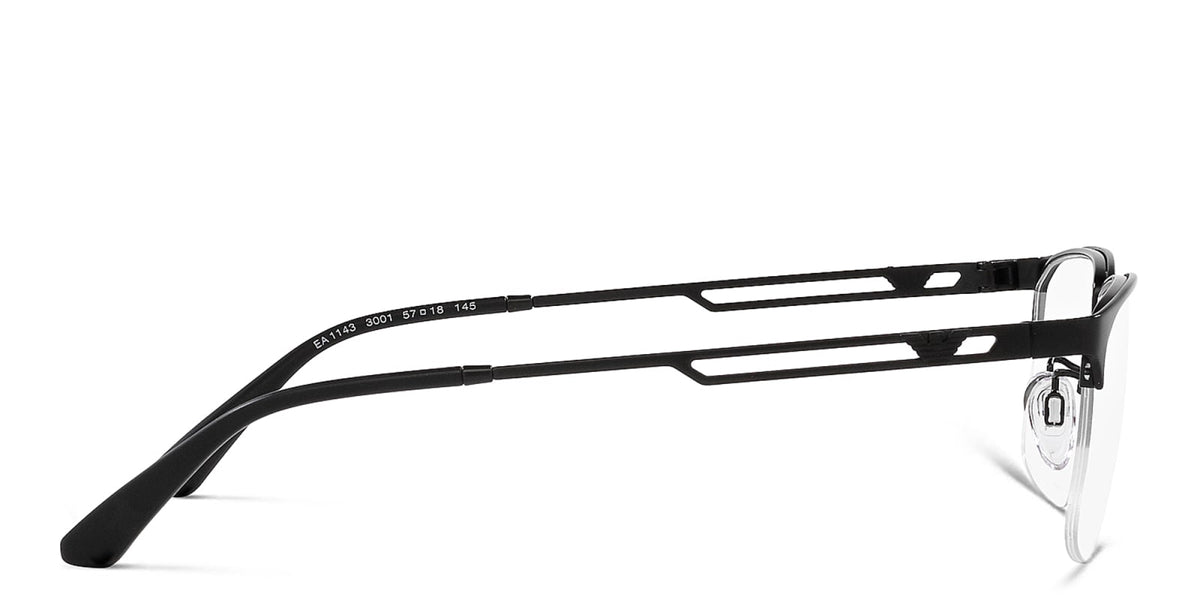 Emporio Armani EA1143 3001 matte black eyeglasses 55mm side view