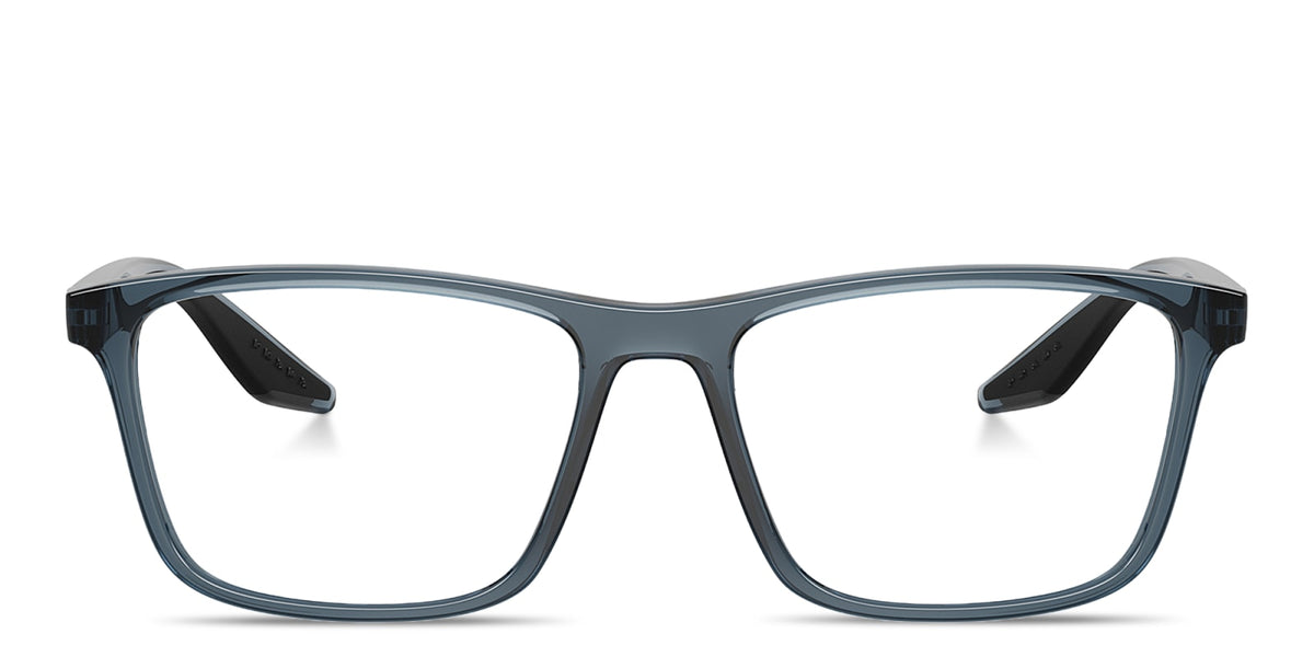 Prada Linea Rossa PS01QV CZH1O1 transparent azure eyeglasses 56mm