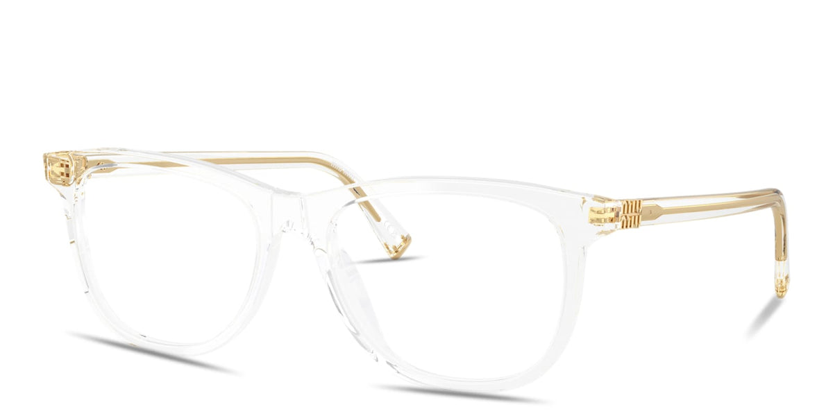 Miu Miu MU01WV 15Z1O1 transparent eyeglasses 54mm angled view