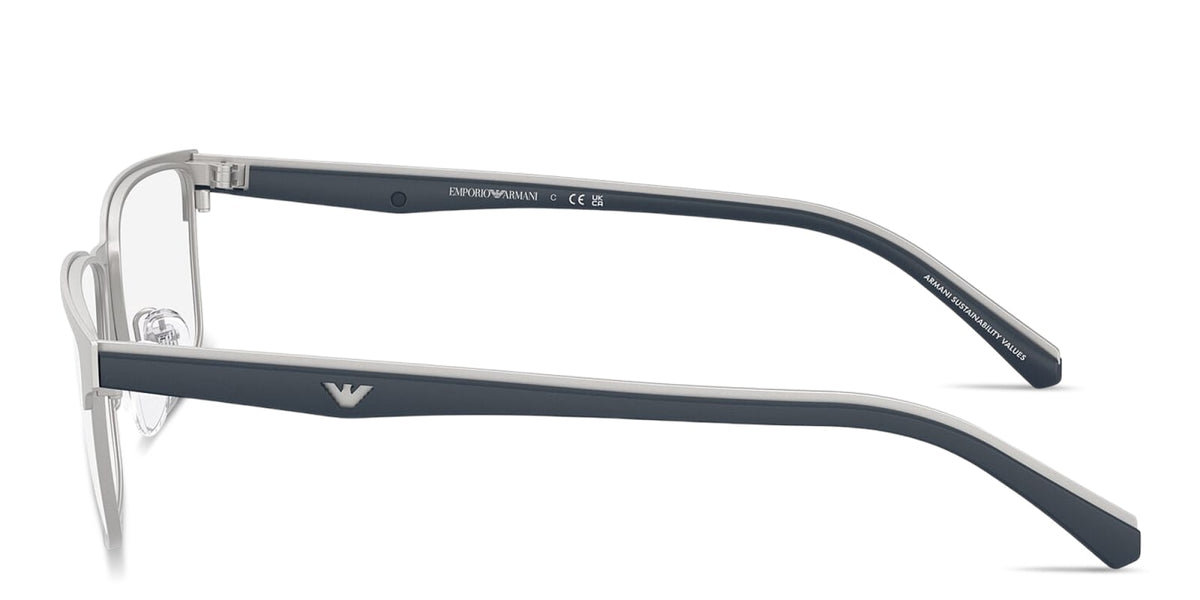 Emporio Armani EA1175 3015 matte silver eyeglasses 54mm side view