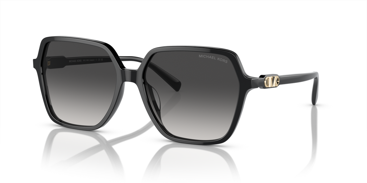 Michael Kors MK2196 30058G black sunglasses 58mm angled view