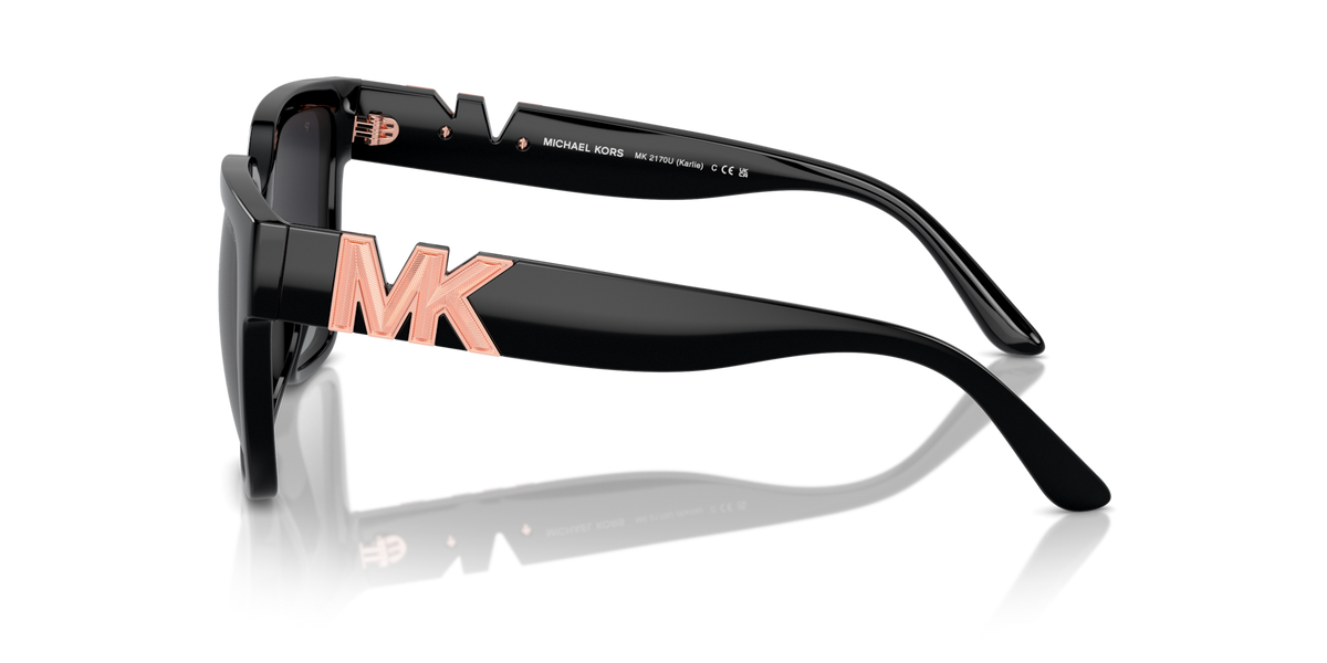 Michael Kors MK2170 3005T3 black polarized sunglasses 54mm side view