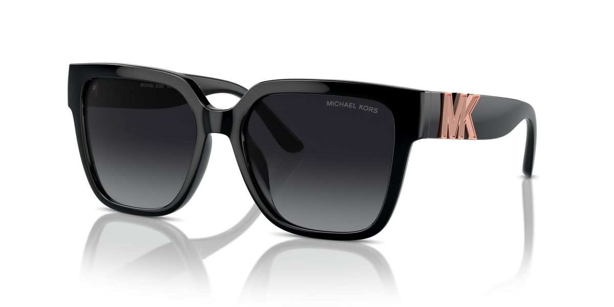 Michael Kors MK2170 3005T3 black polarized sunglasses 54mm angled view
