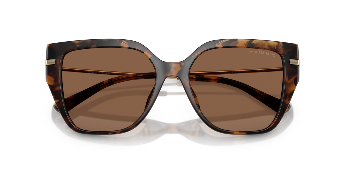 Michael Kors MK2231U 30063G dark tortoise sunglasses 54mm folded view