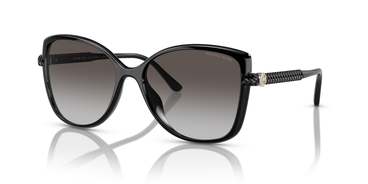 Michael Kors MK2181 30058G black sunglasses 55mm angled view