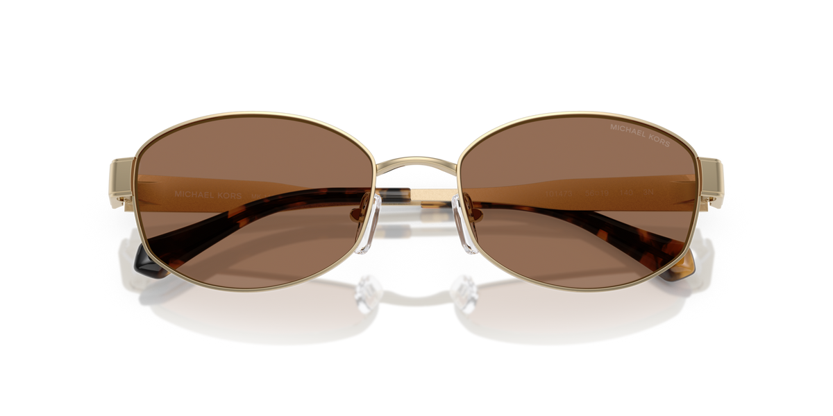 Michael Kors MK1161 101473 light gold sunglasses 56mm folded view