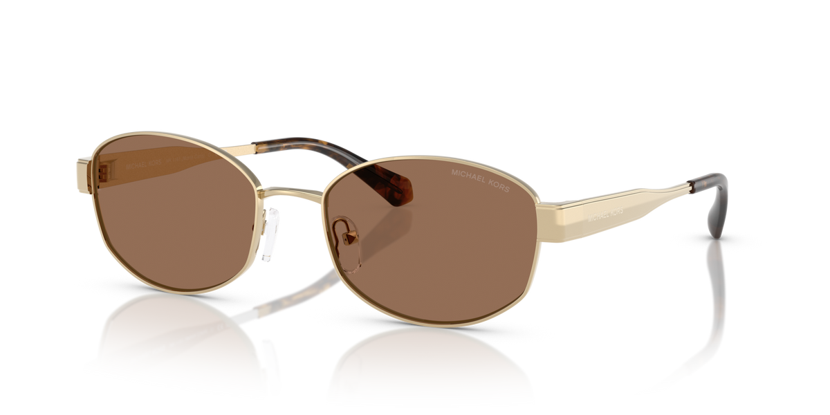 Michael Kors MK1161 101473 light gold sunglasses 56mm angled view