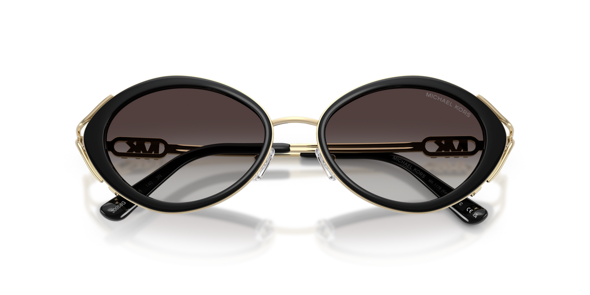 Michael Kors MK1179 30058G black sunglasses 53mm folded view
