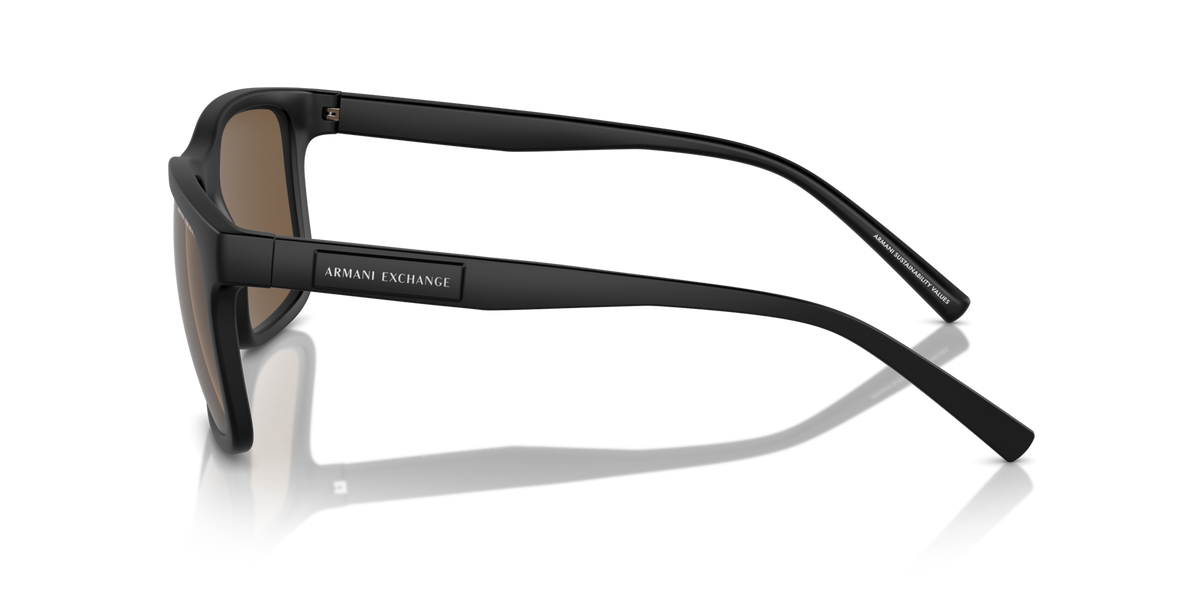 Armani Exchange AX4145S 807873 matte black sunglasses 57mm side view