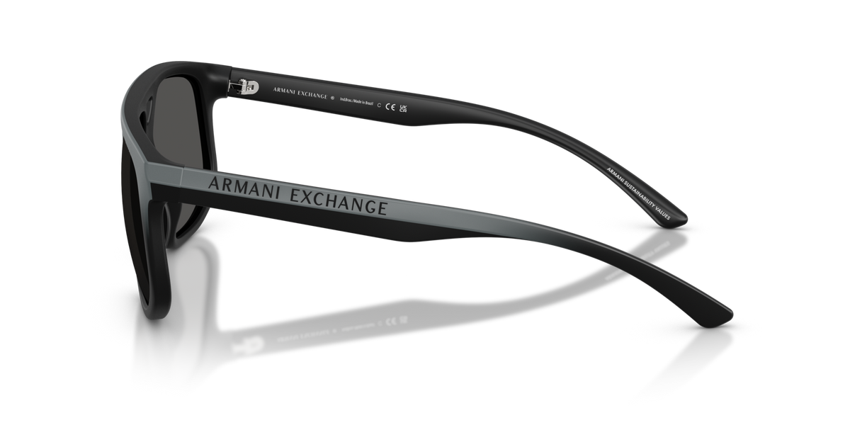Armani Exchange AX4161SU 838887 matte grey gradient sunglasses 58mm side view
