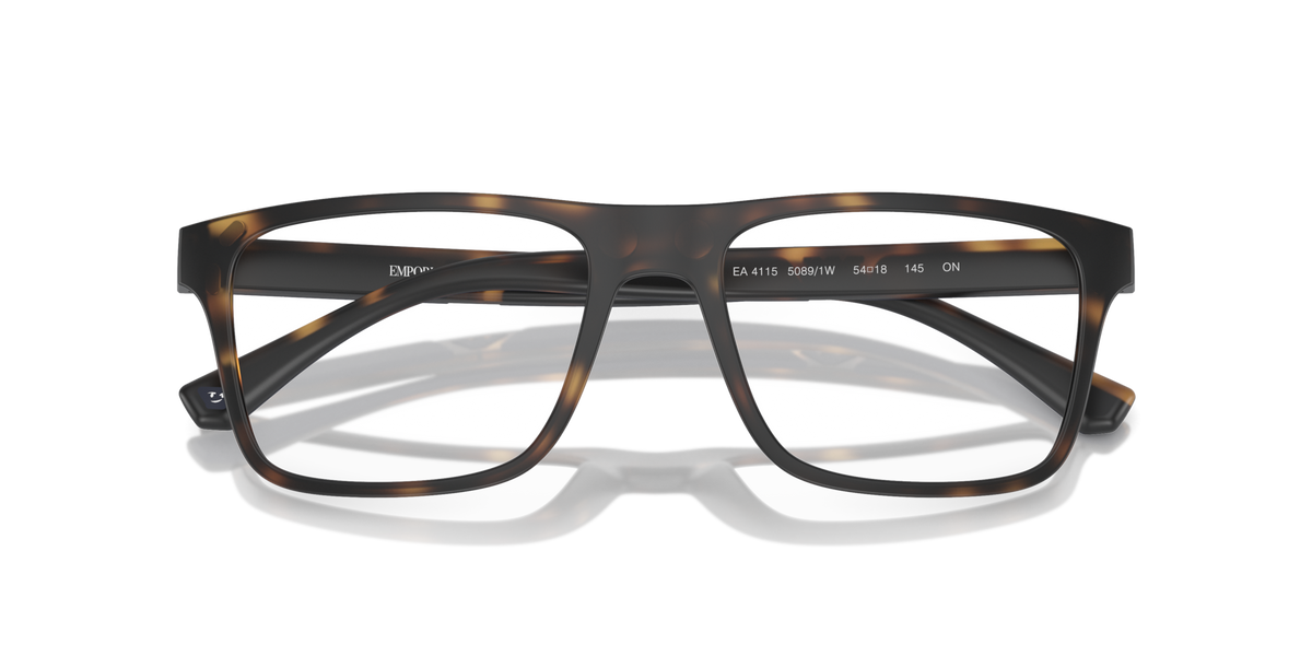 Emporio Armani EA4115 50891W matte havana sunglasses 54mm folded view