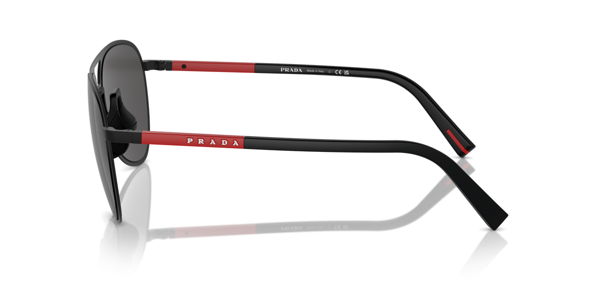 Prada Linea Rossa PS53ZS 1BO06F matte black sunglasses 59mm side view