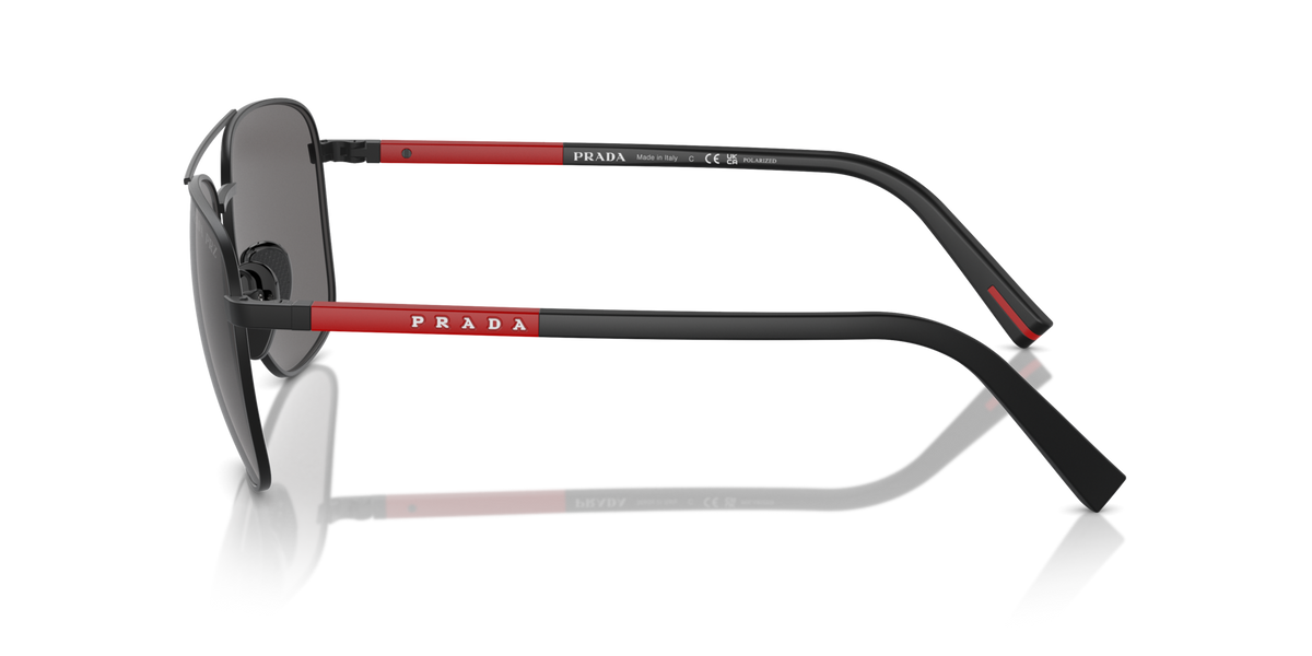 Prada Linea Rossa PS54ZS 1BO02G matte black sunglasses 60mm side view
