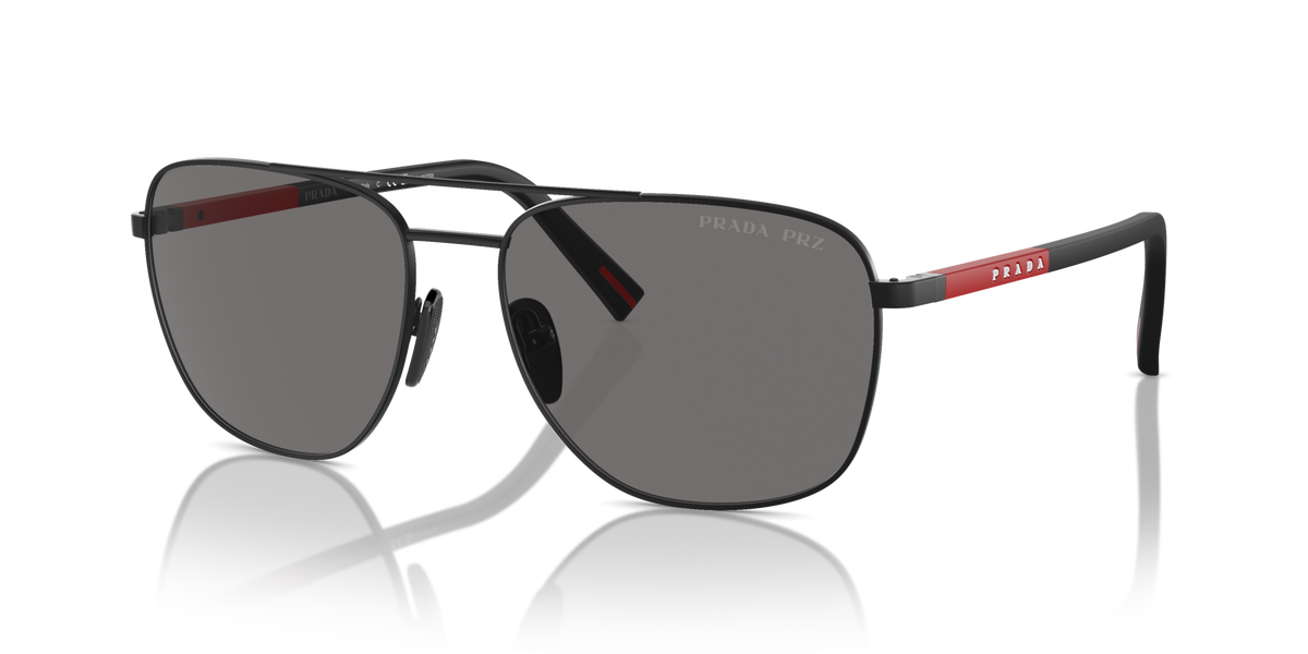 Prada Linea Rossa PS54ZS 1BO02G matte black sunglasses 60mm angled view