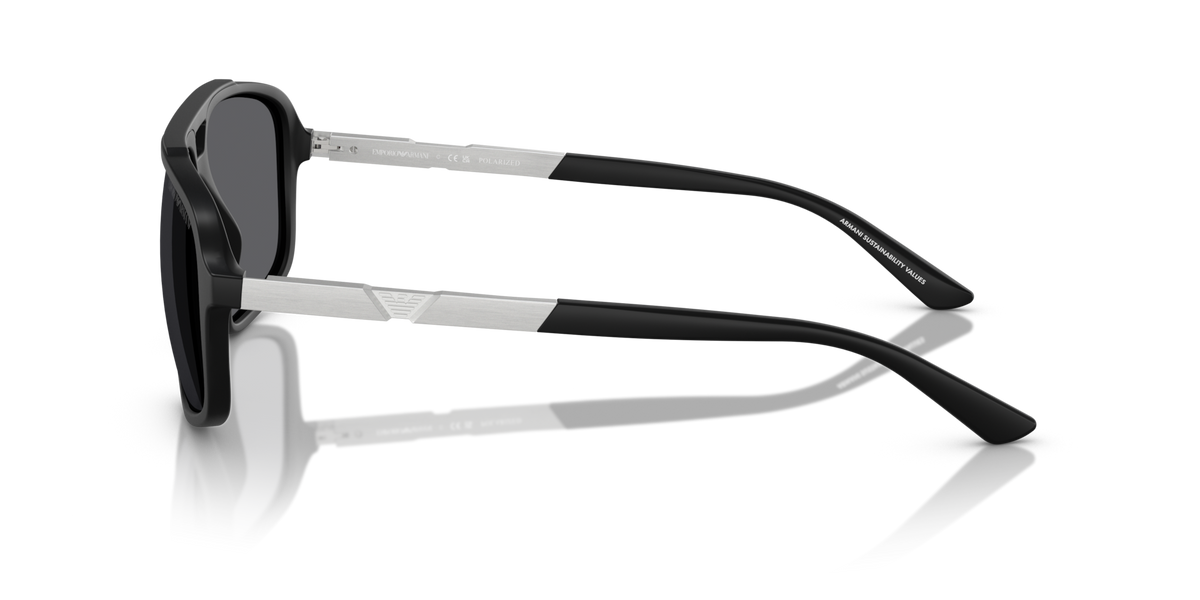 Emporio Armani EA4236U 5001T3 matte black polarized sunglasses 59mm side view
