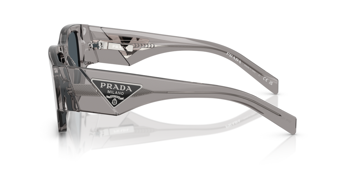 Prada PR10ZS 16Z70B transparent asphalt sunglasses 54mm side view
