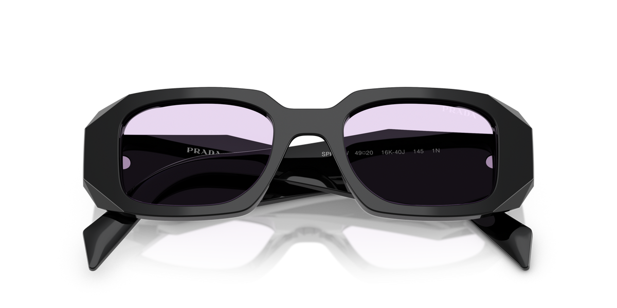 Prada PR17WS 16K40J black sunglasses 49mm folded view