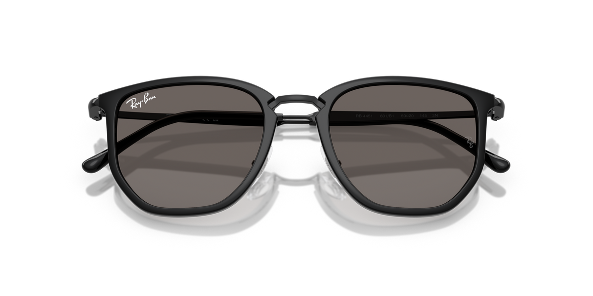 Ray-Ban RB4451 601/B1 black sunglasses 53mm folded view