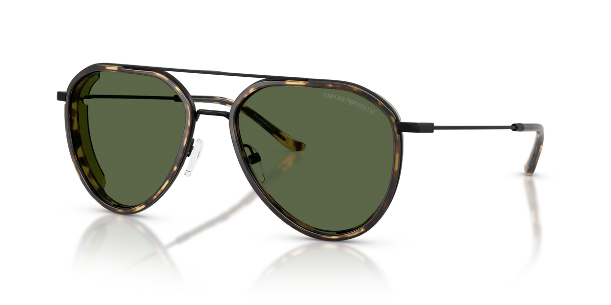 Emporio Armani EA2163 300171 matte black sunglasses 56mm angled view