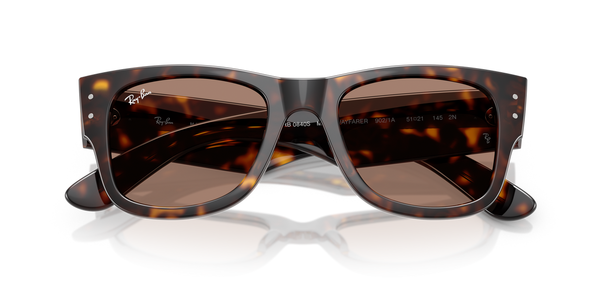 Ray-Ban RB0840S 902/1A havana sunglasses 51mm folded view