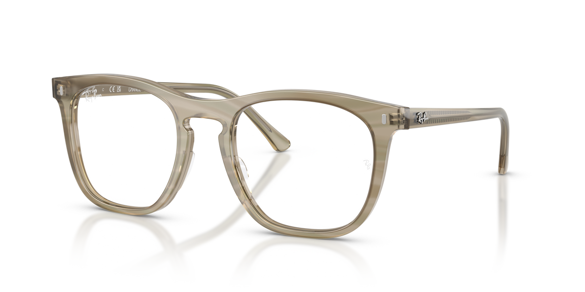 Ray-Ban RX2210 8381 striped grey eyeglasses 51mm angled view