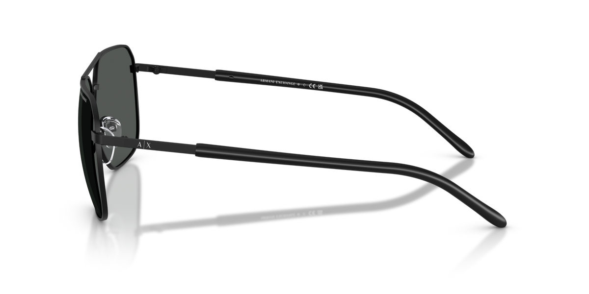 Armani Exchange AX2057S 600087 matte black sunglasses 59mm side view