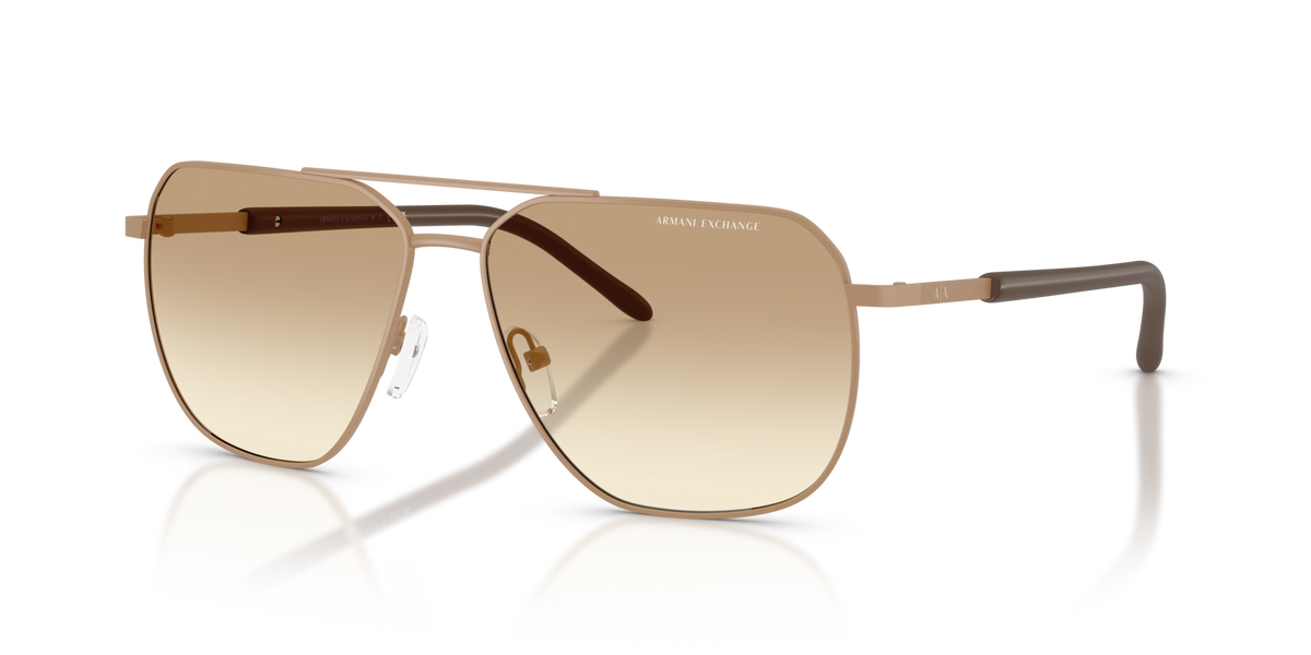 Armani Exchange AX2057S 612913 matte beige sunglasses 59mm angled view