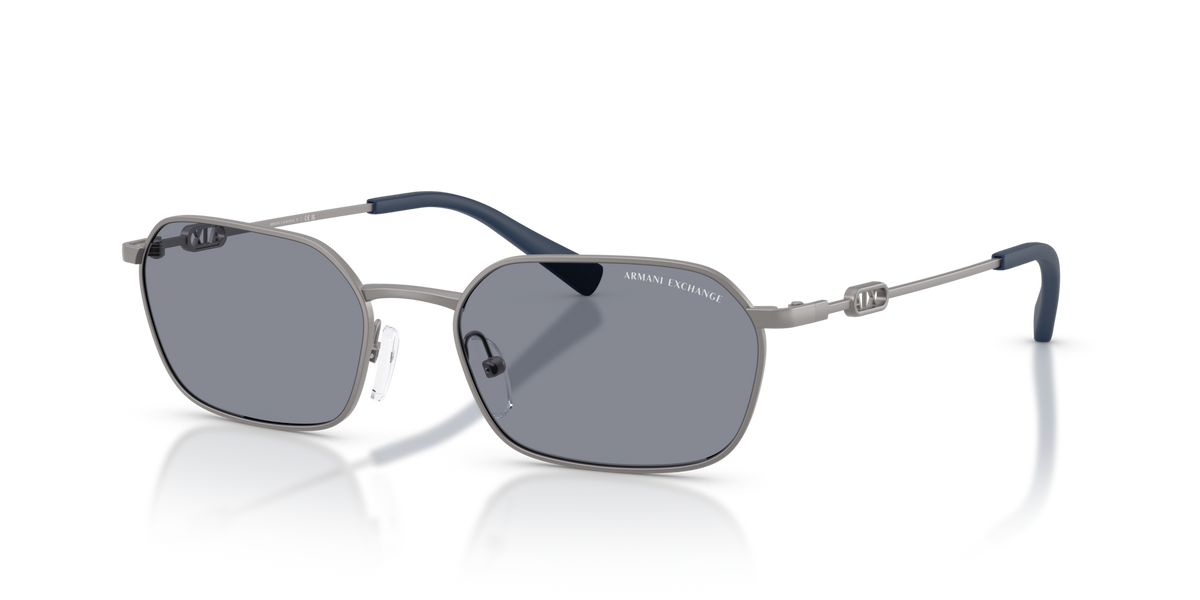 Armani Exchange AX2056S 6003/1 matte gunmetal sunglasses 54mm angled view