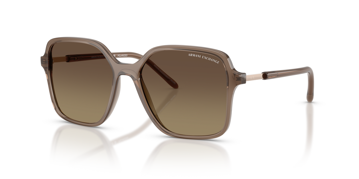Armani Exchange AX4163S 8396T5 shiny opal brown sunglasses 53mm angled view