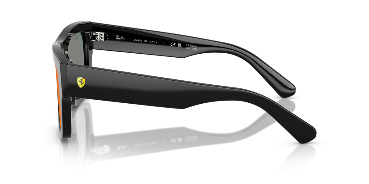 Ray-Ban RB2217M F6016P black sunglasses 53mm side view