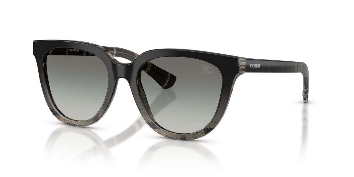 Burberry BE4469 420011 grey check sunglasses 53mm angled view