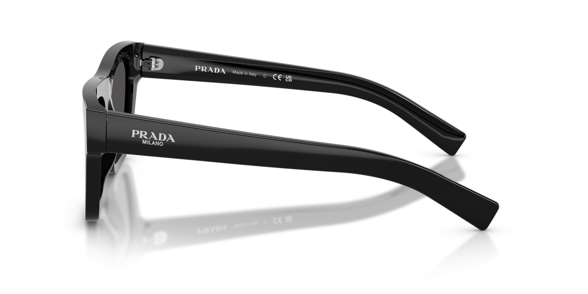 Prada PRC03S 16K08Z black sunglasses 54mm side view
