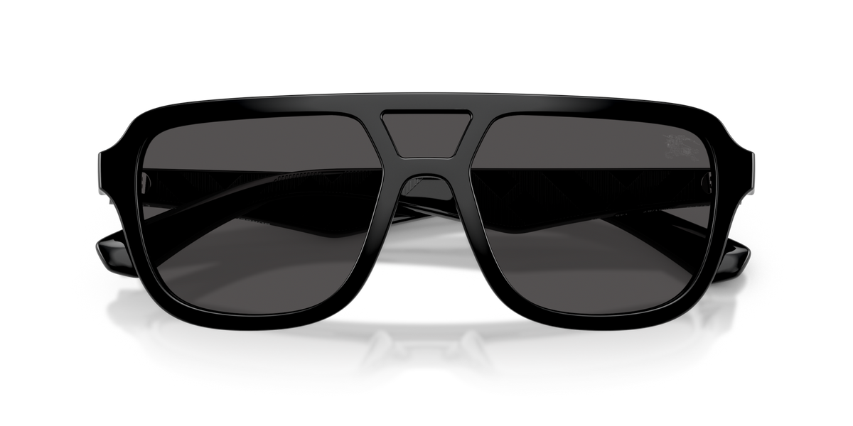 Burberry BE4474U 300187 black sunglasses 58mm folded view