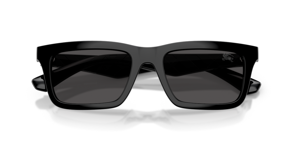 Burberry BE4475U 300187 black sunglasses 53mm folded view
