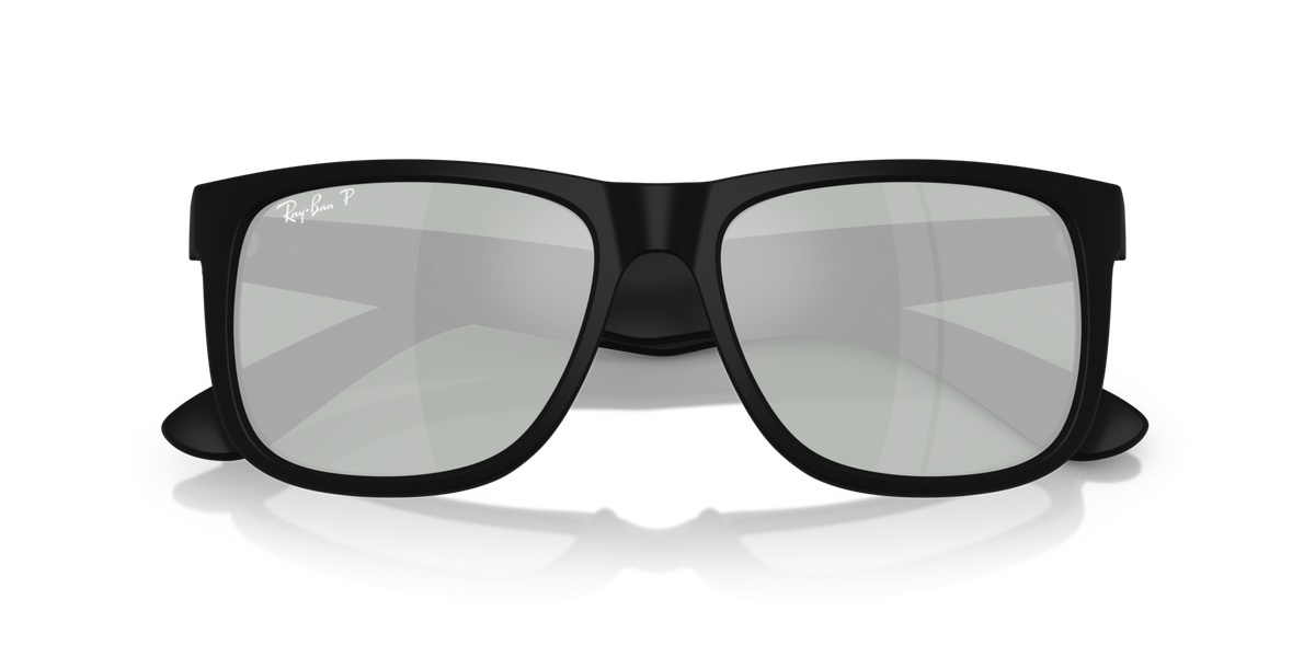 Ray-Ban RB4165 622/Y4 rubber black sunglasses 55mm folded view