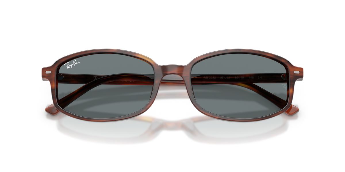 Ray-Ban RB2232 954/62 striped havana sunglasses 54mm folded view