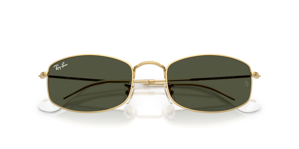 Ray-Ban RB3832 001/31 arista gold sunglasses 55mm folded view