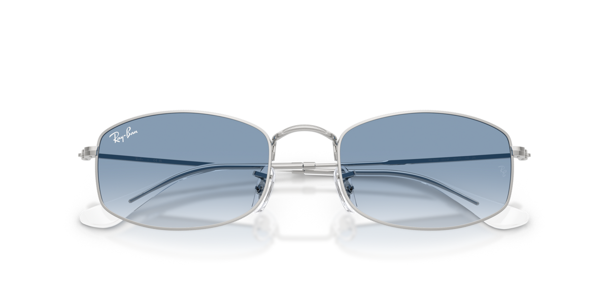 Ray-Ban RB3832 003/3F silver sunglasses 52mm folded view