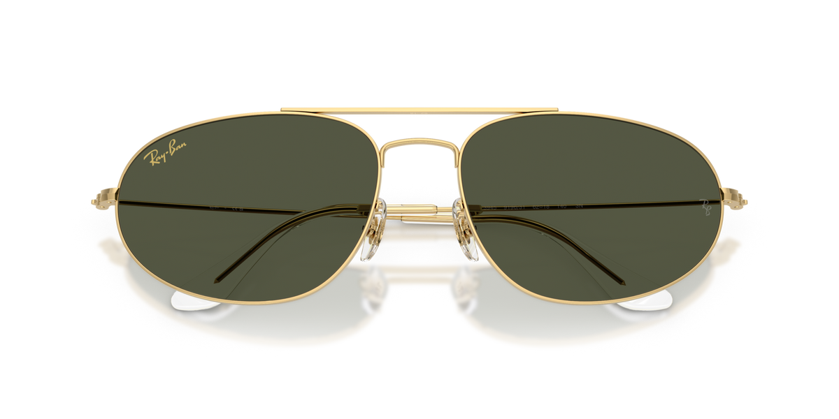 Ray-Ban RB3945 919631 legend gold sunglasses 60mm folded view