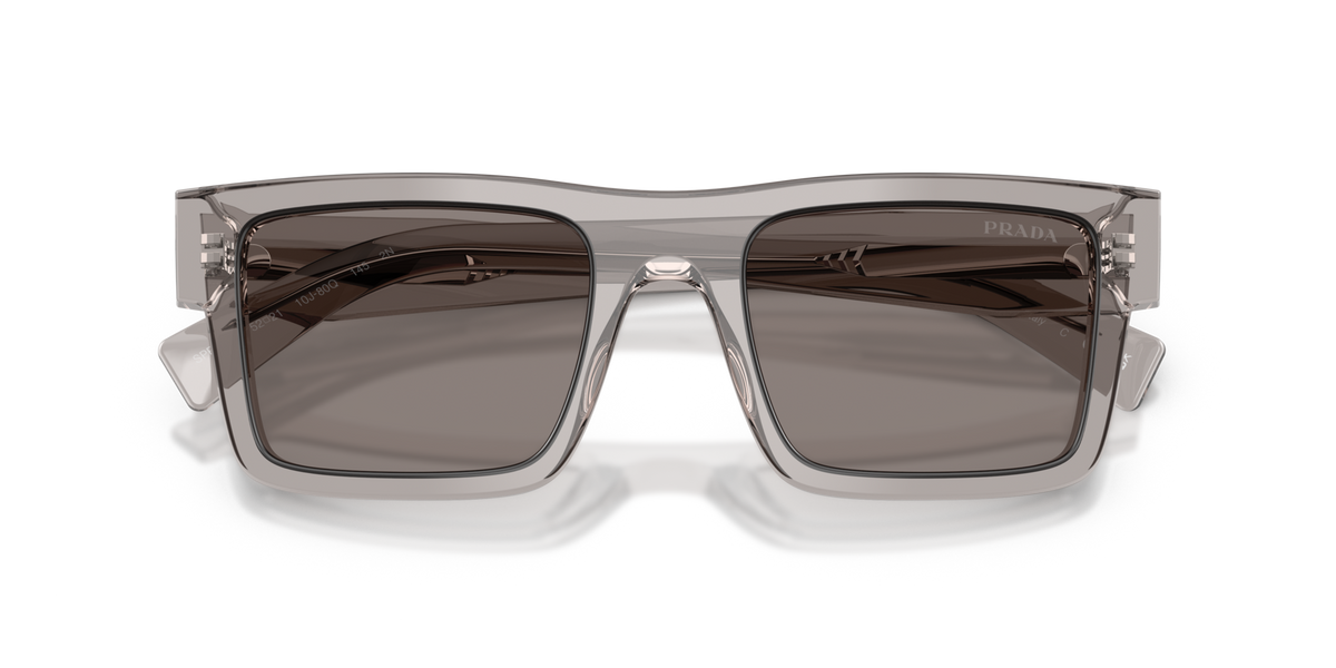 Prada PR19WS 10J80Q hematite sunglasses 52mm folded view