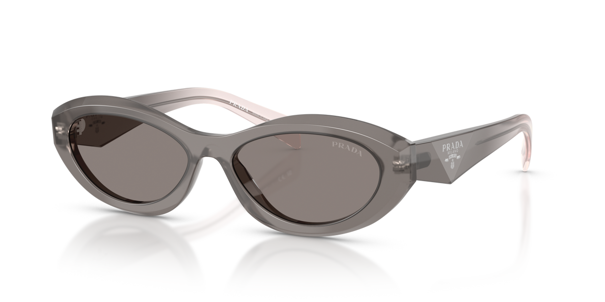 Prada PR26ZS 20F80Q grey sunglasses 55mm angled view