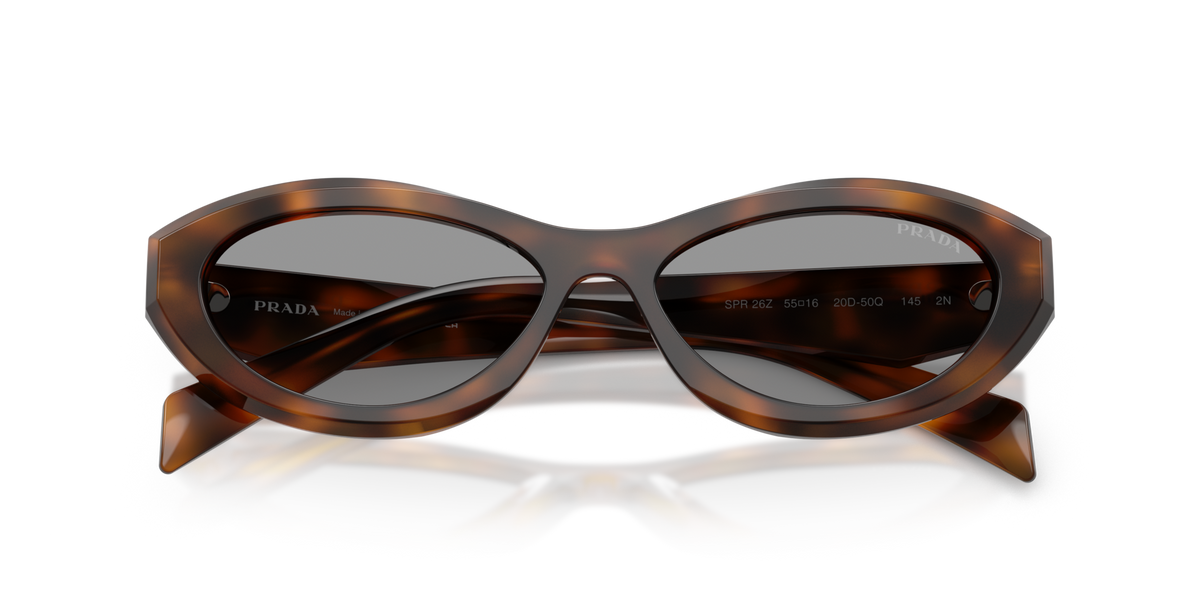 Prada PR26ZS 20D50Q juniper tortoise sunglasses 55mm folded view
