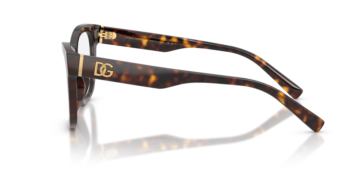 Dolce & Gabbana DG3430 502 havana eyeglasses 53mm side view