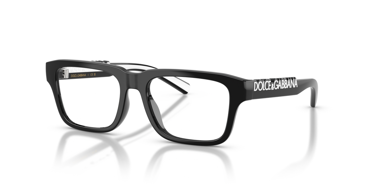 Dolce & Gabbana Kids DX5008 501 black eyeglasses 49mm angled view