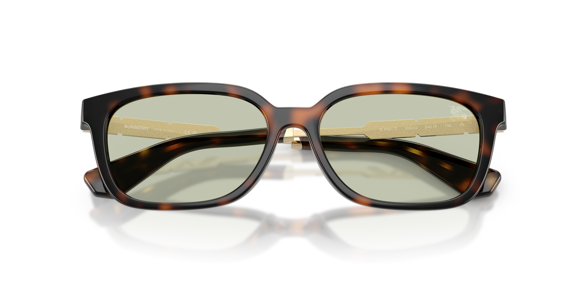 Burberry BE4481D 3002/2 dark havana sunglasses 54mm folded view