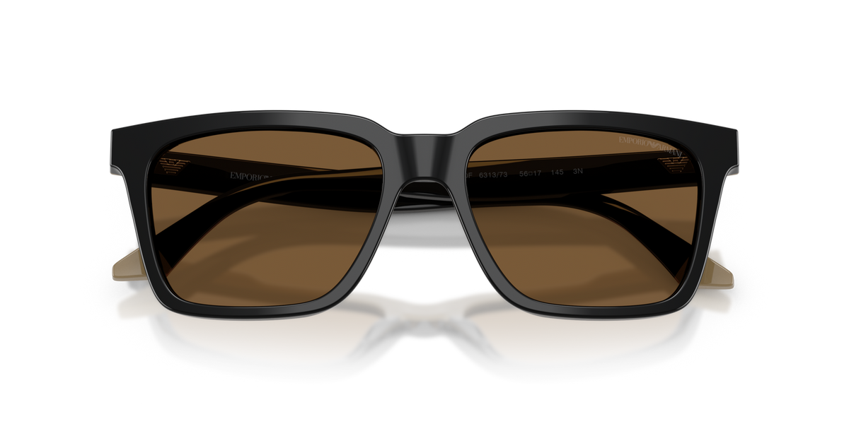 Emporio Armani EA4260 631373 black/beige sunglasses 55mm folded view