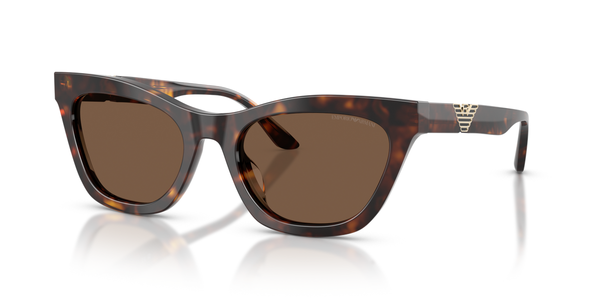 Emporio Armani EA4259U 502673 shiny havana sunglasses 55mm angled view