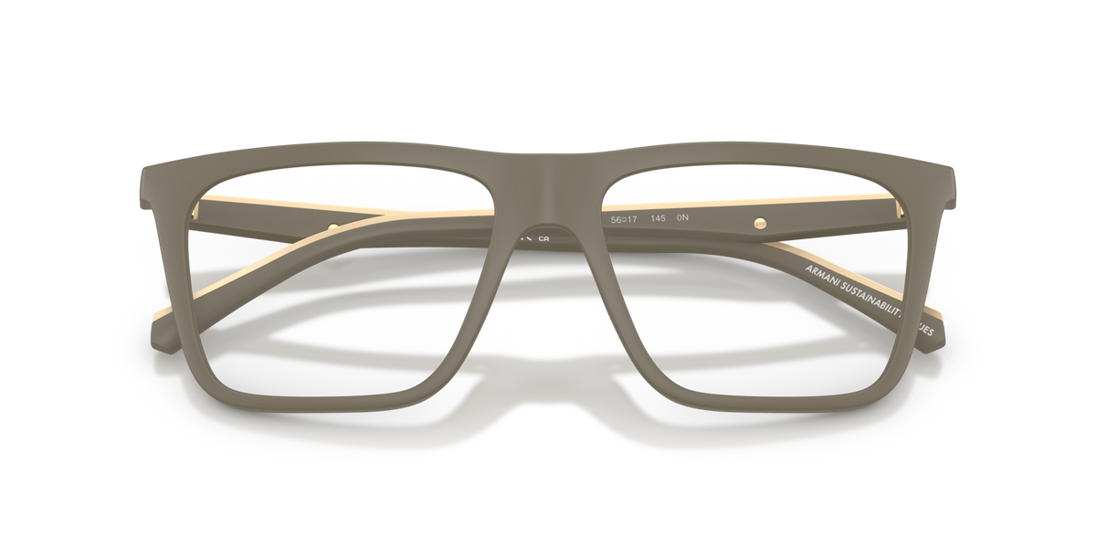 Emporio Armani EA4258 54371W matte beige sunglasses 54mm folded view