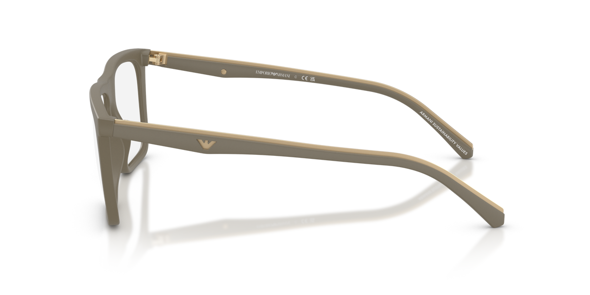 Emporio Armani EA4258 54371W matte beige sunglasses 54mm side view